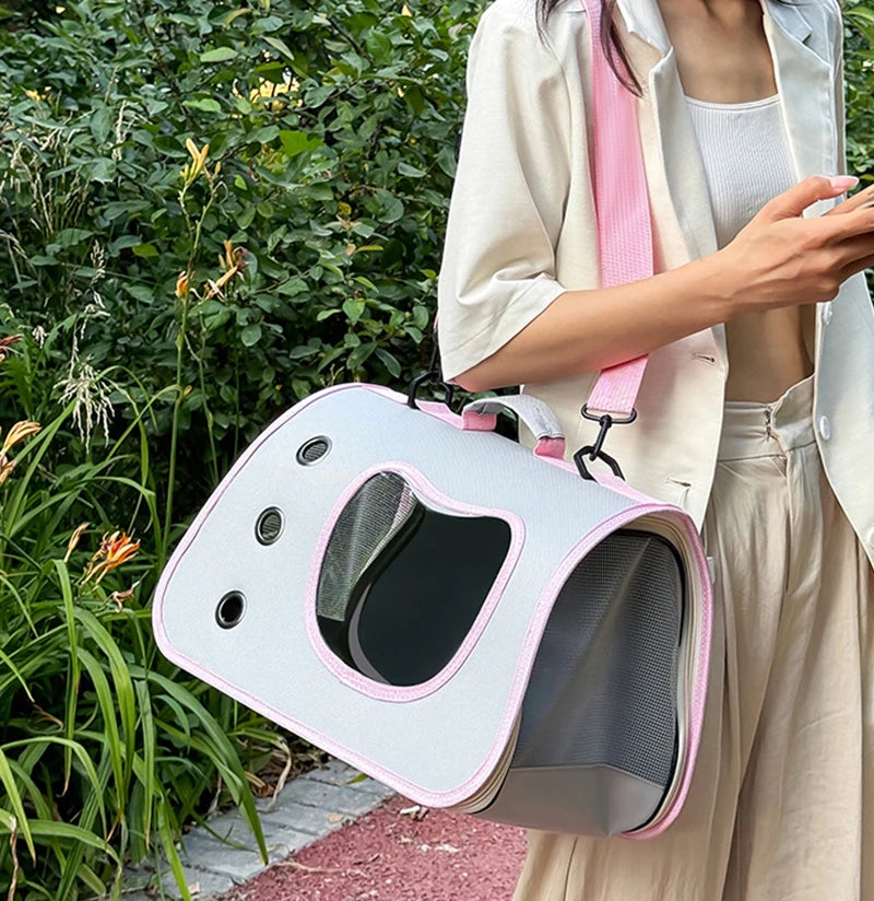 ✈️👜 ¡Pasaporte al Estilo! Bolso Transportador Plegable: Tu Mascota, Nivel VIP de Viaje 👑